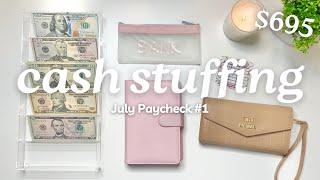 CASH ENVELOPE STUFFING  JULY 2024 PAYCHECK #1  Budget With Me  MONETS MONEY