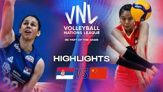 SRB vs. CHN - Highlights  Week 1  Womens VNL 2024
