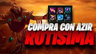 Azir MID en Clasificatoria Dominando el Macrogame en Partida Dificil - League of Legends Gameplay