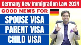 Germany Spouse Visa  Parents Visa  Child Visa  New Immigration Law 2024  Germany Chancenkarte DE