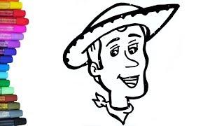 Figur Woody Toy Story Malvorlage Disney Coloring pages for kids and toddlers have fun GlitterArt