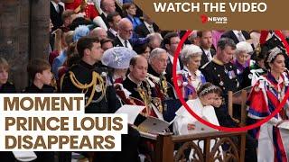 The moment Prince Louis disappears from King Charles Coronation  7NEWS