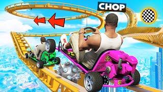 GTA 5 CHOP AND FROSTY RIDE PARKOUR WITH GO KARTS