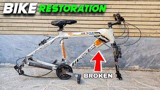 INCREDIBLE Bicycle RESTORATION Transforming A Trash Bike Into A Overlord Mountain Bike