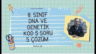 8. SINIF  DNA VE GENETİK KOD  5 SORU 5 ÇÖZÜM