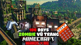 KiroMC tóm tắt 100 ngày sống sót khỏi Zombie Vũ Trang siêu khó trong Minecraft