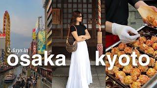 JAPAN VLOG  osaka + kyoto cafes street food in dotonbori places to eat & things to do
