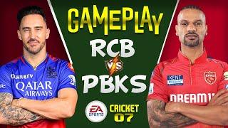 RCB VS PBKS Gameplay For Cricket 07