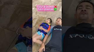 DOMINIQUE& PAPI KETIDURAN DIKOLAM#funny#funny#viralvideo#dessert#raffia#lucu#trending#drama#raffaza