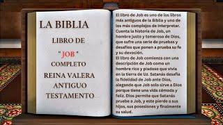 ORIGINAL LA BIBLIA LIBRO DE  JOB  COMPLETO REINA VALERA ANTIGUO TESTAMENTO