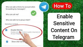 How To Enable Sensitive Content on Telegram 2024 Android & iOS  sensitive content on telegram