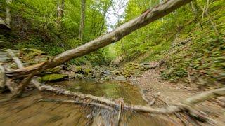 FPV flying along the small gorge Rettenbachklamm