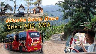 driver ABG 17 TH sudah bawa Bus Gunung Pel ratu-Banten√Trip pagi menyusuri JLS pantai selatan