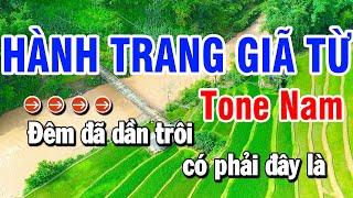 Karaoke Hành Trang Giã Từ  Nhạc Sống Tone Nam  Huỳnh Lê