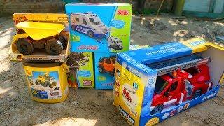 Cars Toy for Kids - Toys Review Unboxing with Firetruck Ambulance Tractor and Dumptruck
