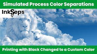 Simulated Process Color Separations Changing Black to a Custom Color