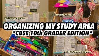 Organising my Study Area as A *CBSE 10th Grader* ️