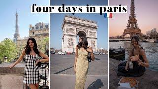 Paris Travel Vlog  Eiffel Tower Cafe De Flore Shopping & FOOD