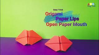 How to make Paper LIPS  DIY Lips  Origami Paper LIPS Easy Origami  Kids School Craft