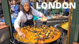  LONDON ENGLAND LONDON STREET FOOD WALKING TOUR LONDON CITY WALK BOROUGH MARKET SOUTHBANK 4K