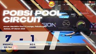 Pobsi Pool Circuit 2023 Seri 1  Pekalongan Irwanto Labewa Sultra VS Rio Satria Jambi