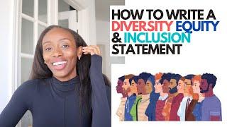 HOW TO WRITE A DIVERSITY EQUITY AND INCLUSION STATEMENT - STEP BY STEP WITH EXAMPLES