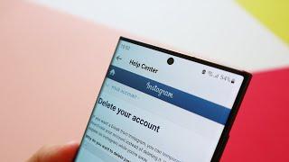 How- To Delete Instagram Account Permanently — on Android
