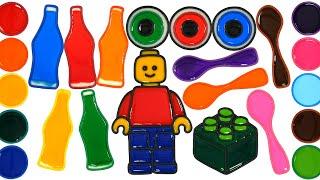 Nik-L-Nip Wax Bottle Jelly Coloring  Eyeball Spoon Jelly  Menggambar Dan Mewarnai Lego man block