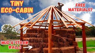 Building A Tiny Straw & Mud House With Free Or Reclaimed Materials  Thatch Roof  Off-Grid Project
