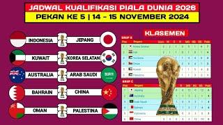 Jadwal Kualifikasi Piala Dunia 2026 - Timnas Indonesia vs Jepang - Live RCTI  FIFA World Cup 2026