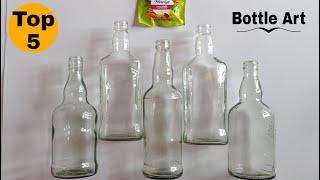 Glass Bottle Art  Top 5 Best Bottle Decoration Ideas  DIY Glass Bottles