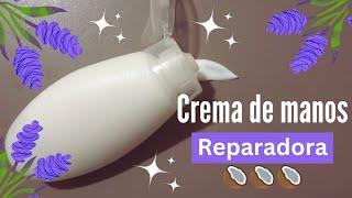  Receta de CREMA de MANOS REPARADORA   Ligera y de fácil absorción