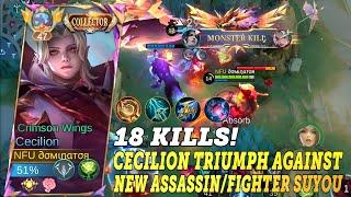 Season 34 Kicks Off Cecilion Takes on New Fighter Hero Suyou Cecilion Gameplay Best Build #ml