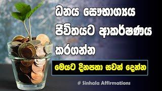 Affirmations For Wealth Money & Prosperity  Sinhala  Motivational Video