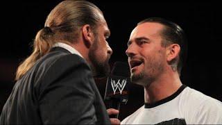 CM Punk and Triple H exchange words before Night of Champions Raw Sept. 12 2011