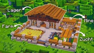 Minecraft Basis bauen Tutorial 1.19 - Großes Starter Haus bauen in Minecraft