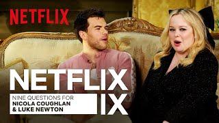 Nicola Coughlan & Luke Newton on Funny Set Moments First Kisses and Being Besties  Netflix