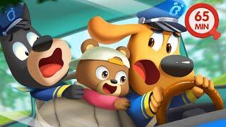 Dont Play in Drivers Seat Car Safety  Detective Cartoon Kids Cartoon  Sheriff Labrador