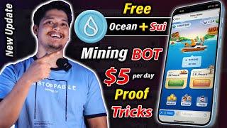 Claim $5 Sui & Ocean Token Proof  - Wave Ocean Wallet Telegram BOT Mining 2024   Free Mining BOT