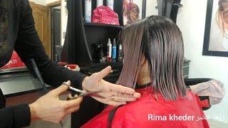 #طريقة قص الشعر على نفس المستوى #للمبتدئين # hair cut #2022