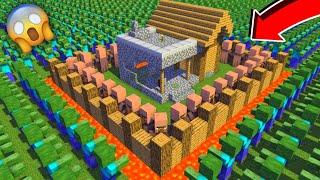 1000 Zombies Vs Best Defence Village  In Minecraft......