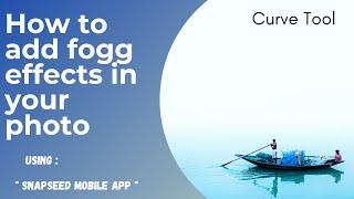 How to add fogg effect in photos  Snapseed editing tutorial  Curve Tool  Snapseed Mobile App 