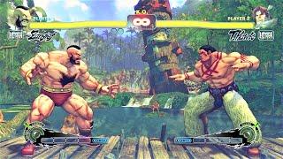 Zangief vs Chief Thunder Hawk Hardest AI - Ultra Street Fighter IV