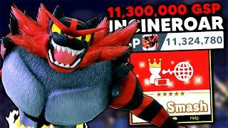 This is what an 11300000 GSP Incineroar looks like in Elite Smash