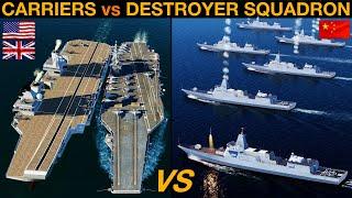 US & UK Carrier Groups vs Six Chinese Type 055 Destroyers Naval Battle 138  DCS