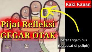 Pijat Refleksi Gegar Otak di kaki dan letak refleksi nya