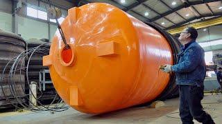 Process of Making Giant Water Storage Tank. Amazing Plastic Water Tank Manufacturing Technology