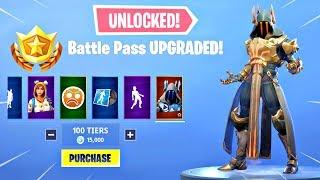 BUYING ALL 100 TIERS Season 7 Battle Pass ALL ITEMS UNLOCKED - Fortnite Battle Royale