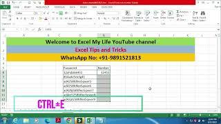 MS Excel - How to Train Flash Fill Ctrl + EExcel shortcut keys you SHOULD knowMr.Excelvbaxml