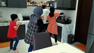 DRAMA  Bagaimana sih Cara Masak PopCorn ?  Teh Rina Maudy Vs Kak Asep Jeevan